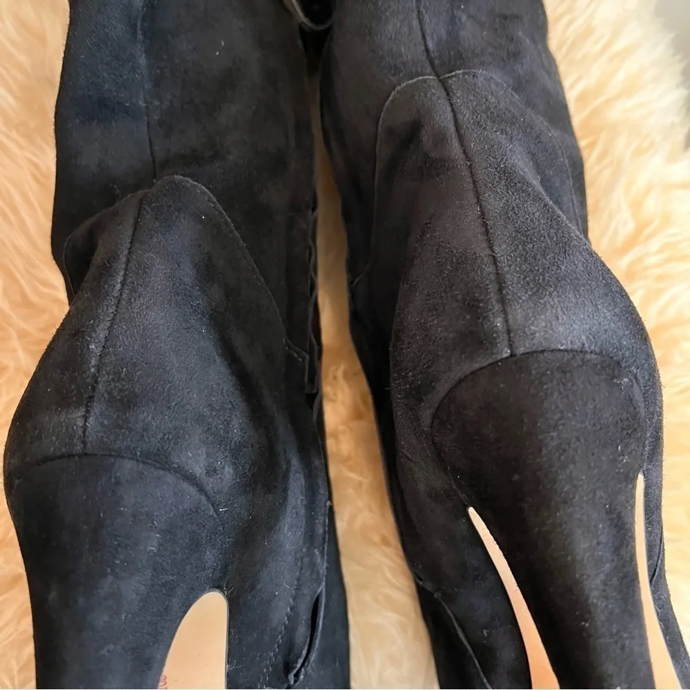 Sam Edelman Kayla Black Suede Over The Knee Boots Sz-8.5